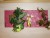 tableau acrylique avec pot zinc et fleurs de soie 