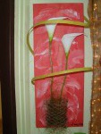 tableau acrylique avec callas 